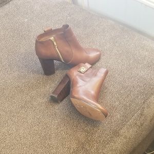 Leather Coach boots